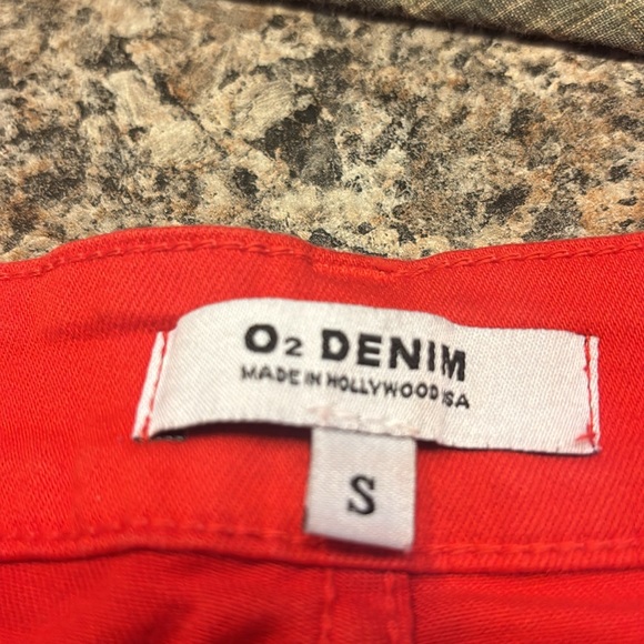 O2 Denim Red Skirt - Picture 3 of 3